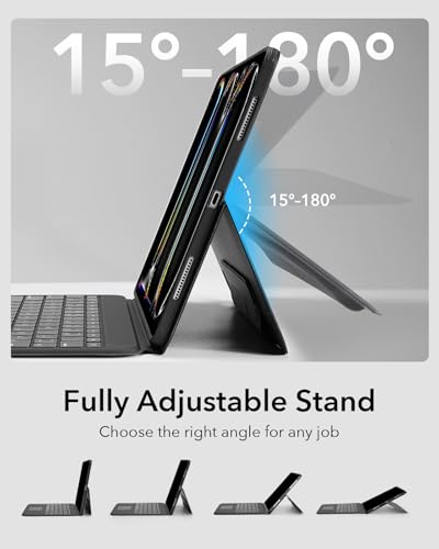 Image of ESR For iPad Pro 13 Inch (M5 /M4) 2024 Keyboard Case with Trackpad, Black