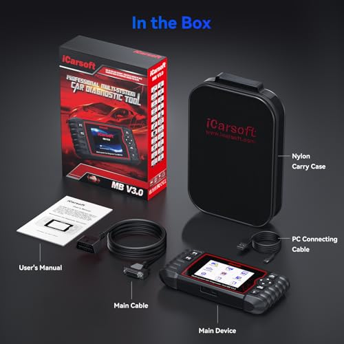 Image of iCarsoft Bidirectional OBD2 Scanner for Ben.z /Sprinter /Smart /Maybach, MB V3.0 Full System Diagnostic Tool with 35+ Reset Services, Live Data Graphing, Auto VIN, Continuous Free Upgrade