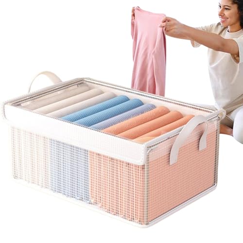Contenedores debajo del paquete de paquete | Organizador de cajas de ropa transparentes debajo de la cama con ventana de observación | Contenedor transparente con tapa | Caja de guardado apilable