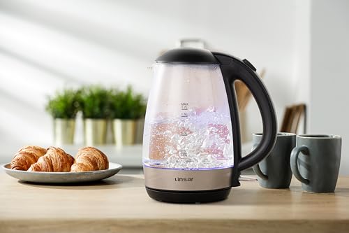 Hervidor de vidrio negro con apagado automático miniatura 3