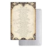 Genérico Arte mural de Salmos - Cartel Religioso Vintage de Metal con Salmos - Arte de Pared Motivacional en Español,para Apartamento, Jardín, Hogar, Hotel, Habitación, Evento, Vacaciones