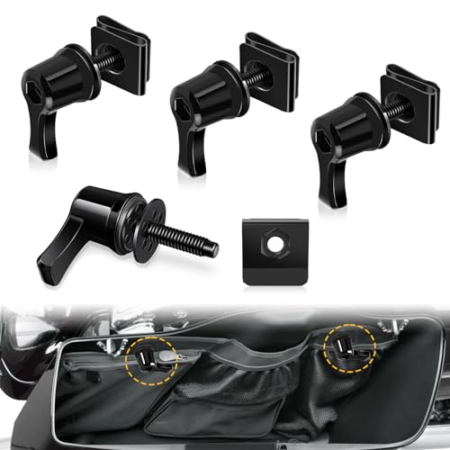 ANONEMOTO Pernos para alforjas, cerraduras de alforja, Accesorios de Montaje, cerraduras de disuasión de Robo, Cierres de Bolsa de sillín para Harley 1992-2023 Road Glide Electra Glide Street Glide