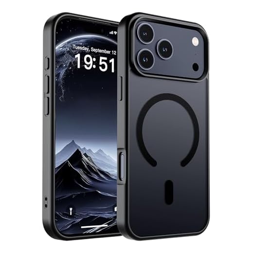SUPFINE Magnetic for iPhone 17 Pro Max Case (Compatible with MagSafe)(Military Grade Drop Protection) Translucent Matte Shockproof with Anti-Fingerprint Phone Cover 2025,Black