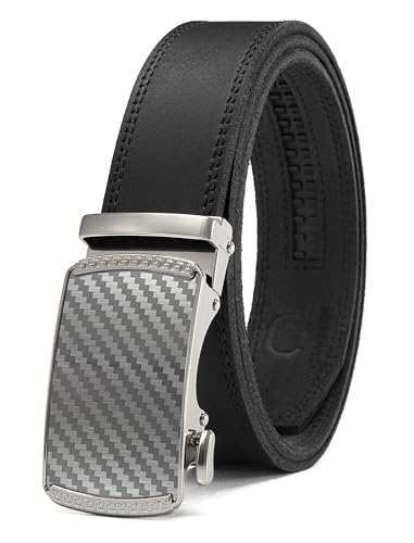 Image of CHAOREN Mens Belt Leather Ratchet Belt - Customizable Fit, Effortless Style (35mm)