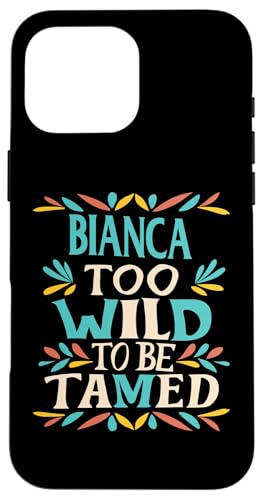 BIANCA Name Cute Retro Girls Wildflower BIANCA Name スマホケース iPhone 16 Pro Max 用