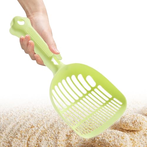 Para arenero para cachorros, ergonómico para bandeja de arena, mango largo ergonómico para limpieza rápida en el hogar, fácil de usar