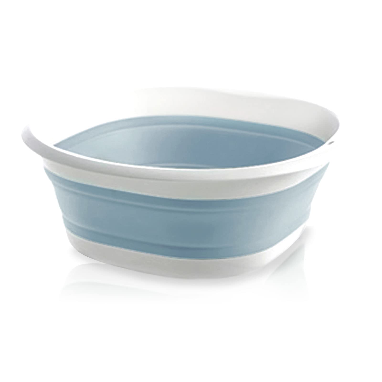 Foldable Washing Basin Portable Dish Washing Tub, 5L Collapsible Round Washing Up Bowl, Plastic Folding Round Washbasin Multipurpose Folding Bowl for Travel Camping and Home Kitchen 32cm