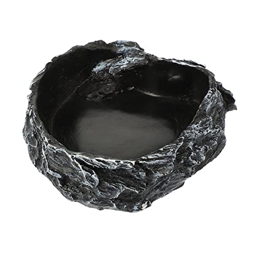 Mikikit Tortoise Water Bowl and Reptile Food Feeder Durable Accessory for Lizards Turtles and Spiders Non Tip Design for Daily Use Easy to and Maintain