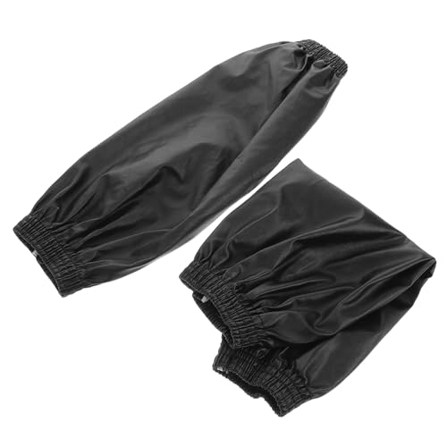 LALAFINA Waterproof Oilproof Pu Leather Arm Protectors Reusable Forearm Sleeves for Dish Washing Cooking Dog Grooming