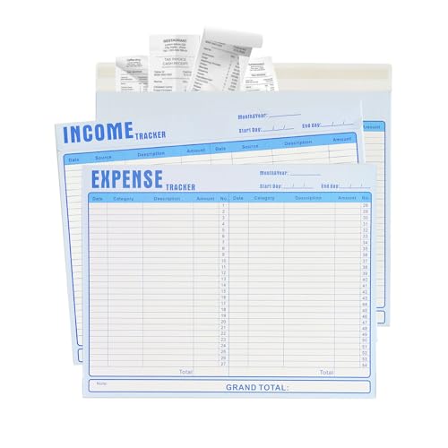 12/Pack Receipts Organizer Income & Expense Tracker Envelopes (11.4" W x 9" H heavyweight 110 lb. Cover cardstock), small business Organize keep Receipt holder for easier tax,Financial Plan envelope