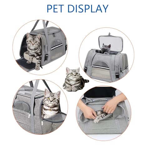 Pet-Carrier-BagCat-Dog-Bag-Carrier-Travel-Portable-Bag-Home-Airline-Approved-Duffle-Bags-for-MediumSmall-Pets-Under-30-lbs-Easy-to-get-cat-in-and-Make-Vet-Visit-Less-Stressful