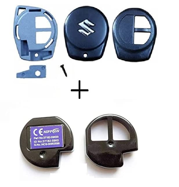 ABUNDANCE 2 Button Replacement Remote Key case with Key Shell Combo