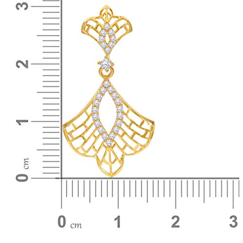 Malabar Gold & Diamonds 22k Yellow Gold Earrings for Women, Girls and Kids | 22 kt (916) BIS Hallmark Gold Drop Earrings for Birthday, Anniversary & Festive Gift - Image 4