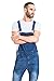 USKEES Peto Vaquero - Faded Indigo Slim Fit Overol de Mezclilla Hombre...