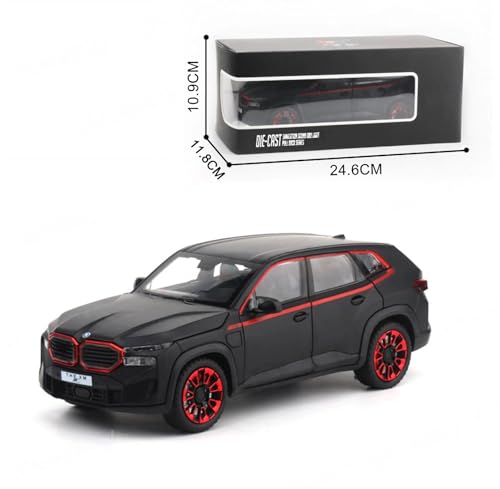 Image of 1:24 Big Bmw Xm Suv Toy Car Metal Pull Back Diecast Car With Openable Door And Sound Light, Gifts Toys For Kids, Black