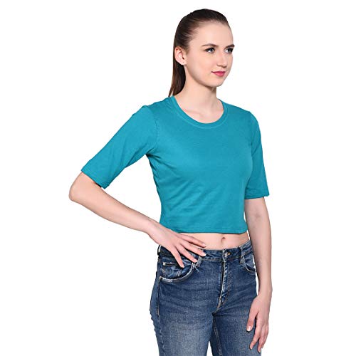 Image of Geum Women's Cotton Round Neck Half Sleeve Top