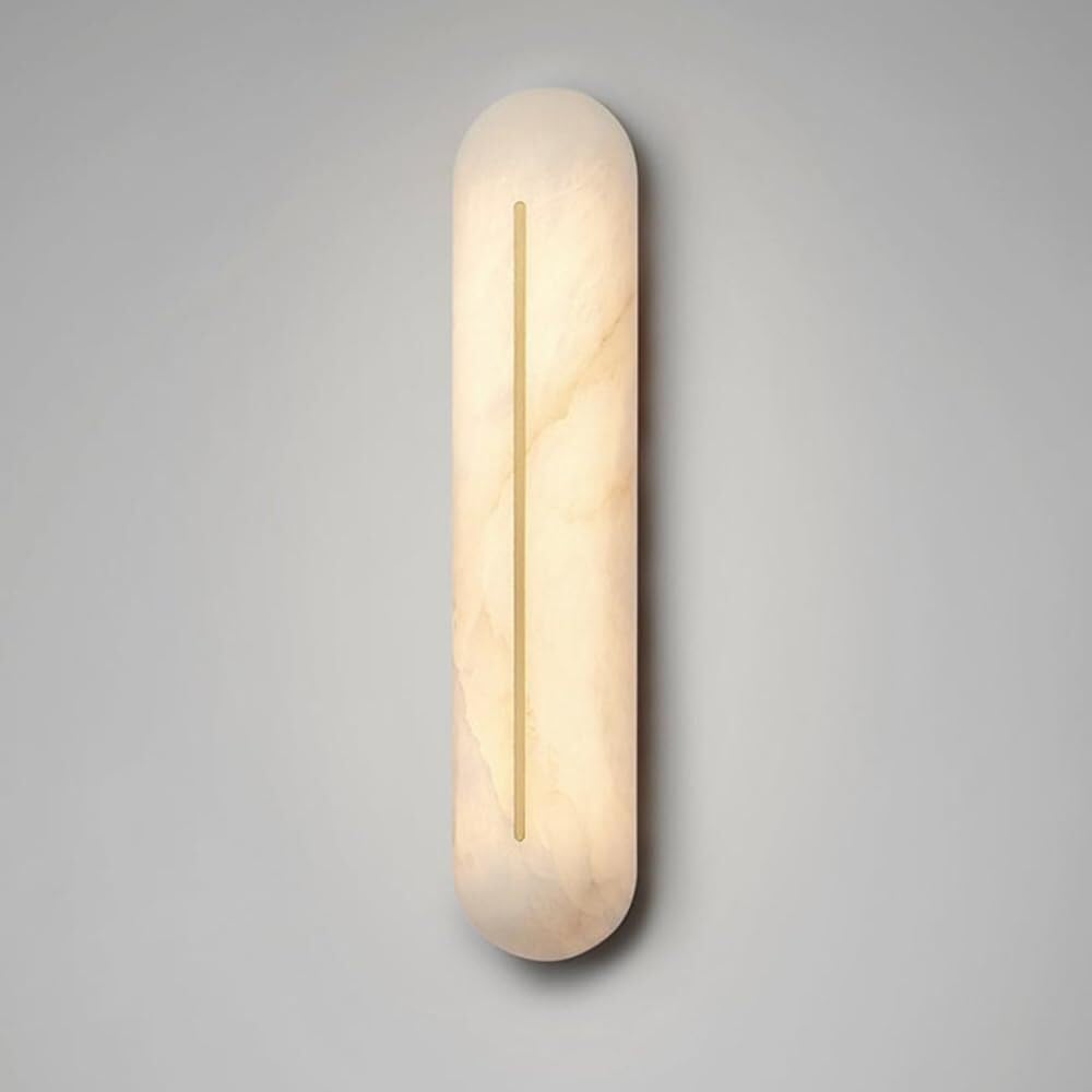 TONFON Nordic Minimalist Style 17.7 Inch Oval Marble Wall Lamp