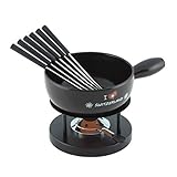 klassisches Design Kuhn Rikon 32242 I love Switzerland Käsefondue, Keramik, schwarz