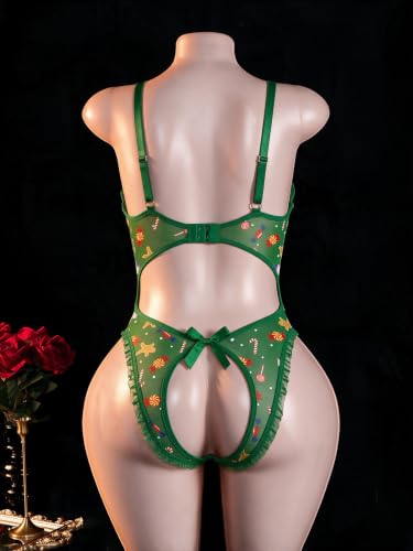 Image of Avidlove Women One Piece Lingerie Sexy Lace Babydoll Mini Bodysuit