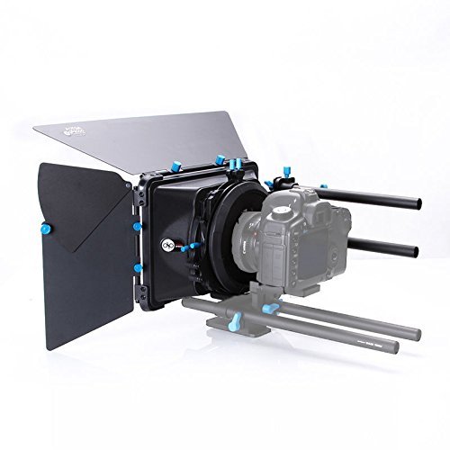 FOTGA DP3000 M3 PRO Swing-away Matte Box Sunshade for Quick Lens Change 15mm Rod DSLR Rail Support Rig System with Donuts, Filter Trays, French Flags, Side Wings