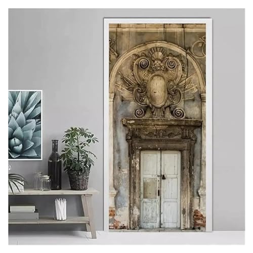 Autocollant d'architecture moderne amovible pour porte de salon