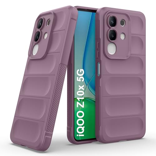 amazon basics Back Case Cover for iQOO Z10x 5G | Compatible for iQOO Z10x 5G Back Cover | Liquid Silicon Magic Case with Camera Protection | Lavender