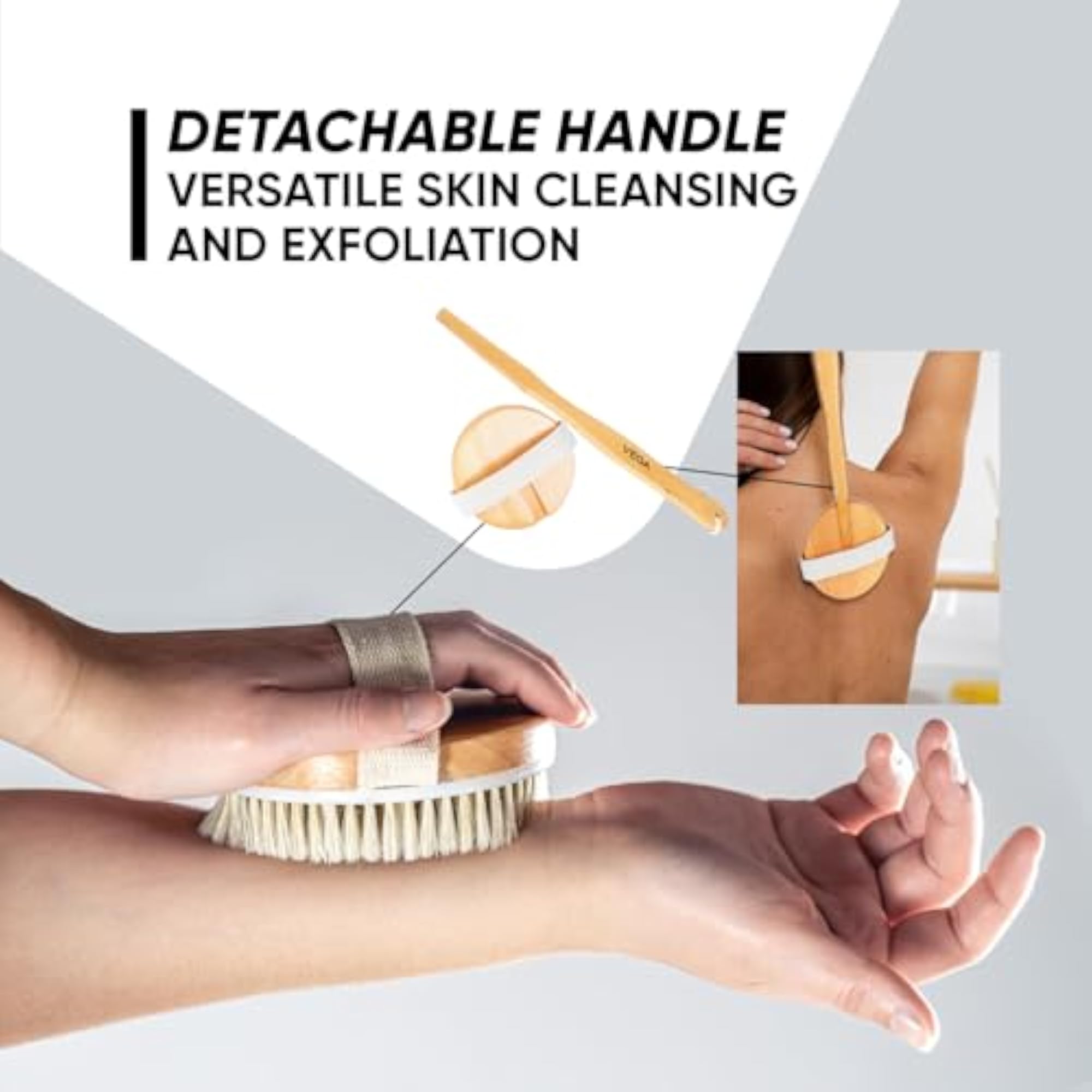 Bristle Bath Brush with Cleansing Massager