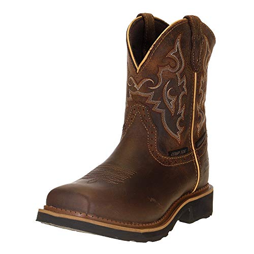 Justin Ladies Jalena WP Comp Toe Tan Boots 9.5B