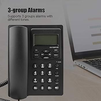 Vaste telefoon | Nummerherkenning Vaste telefoon, Bureautelefoon met speakerphone & Pauze/Wacht/Nummerherhaling, Vaste telefoons voor thuiskantoor Hotel Restaurant(Zwart
