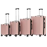 Juego de 4 maletas rígidas de viaje baja a un excelente precio + 6 meses sin intereses COMPASS Juego de 4 Maletas de Viaje Miami – ABS Resistente y Ligero – Ruedas Giratoria 360° - Diseño Expandible e...