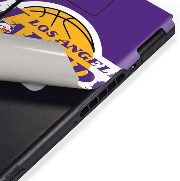 Skinit Decal Gaming Skin Compatible with Nintendo Switch Bundle - Officially Licensed NBA Los Angeles Lakers Large Logo Design