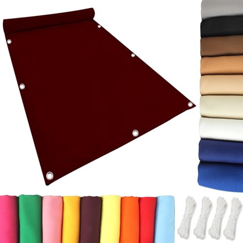 Filet d'ombrage pour serre avec oeillets voile imperméable extérieur vin rouge - 2