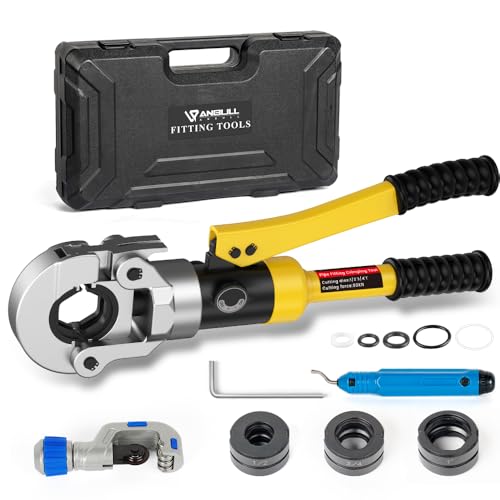 Anbull Hydraulic Copper Tube Crimping Fitting Tool, Copper Crimping Pliers with Crimping Dies Jaw 1/2", 3/4", 1" for Copper Fitting and Plumbing