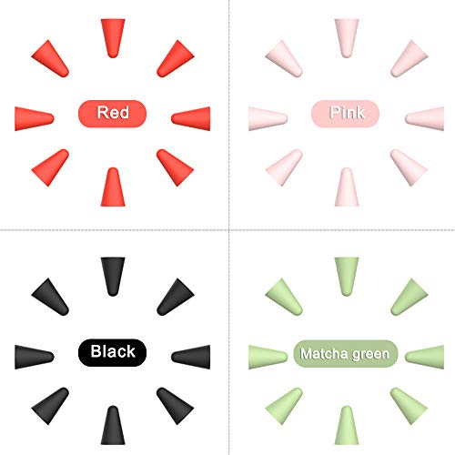Ajcoflt 8 PCS Substituição de Silicone Caso Ponta Nib Capa Protetora Da Pele Compatível com Apple Pe