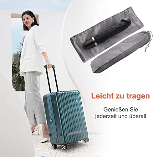 Realistische Vibratoren für sie Klitoris und G-Punkt Stimulator, Silikon Massagestab für Frauen Sex-Spielzeug Wasserdicht, AV-Vibrator mit 7 Vibrationsmodi, USB wiederaufladbar, Schwarz – Bild 6