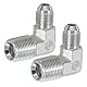 PATIKIL 90 Grad Rohradapter, 2 Stück 1/2 männlich 37° Flare JIC x 3/8 BSPT männlicher Verbinder aus Kohlenstoffstahl Ellenbogen für Luft Hydraulikflüssigkeit Kraftstoff Wasser, Silber