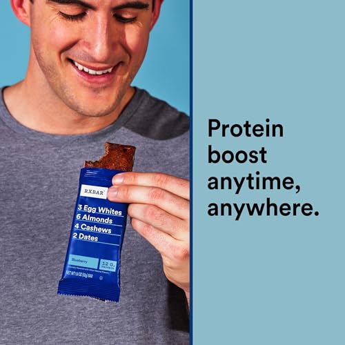 RXBAR Protein Bars, Protein Snack, Snack Bars, Blueberry, 9.1oz Box (5 Bars)
