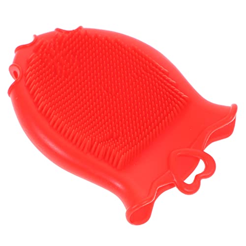 ASAKKURA Baby Shower Brush Soft Silicone Bristles Bathing Scrubber for Boys and Girls Shampoo Brush for Baby Boys and Girls Massaging Grip Handle