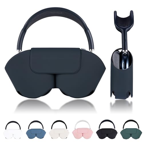 Funda inteligente para AirPods Max recambio protector de viaje portátil antipolvo negro medianoche