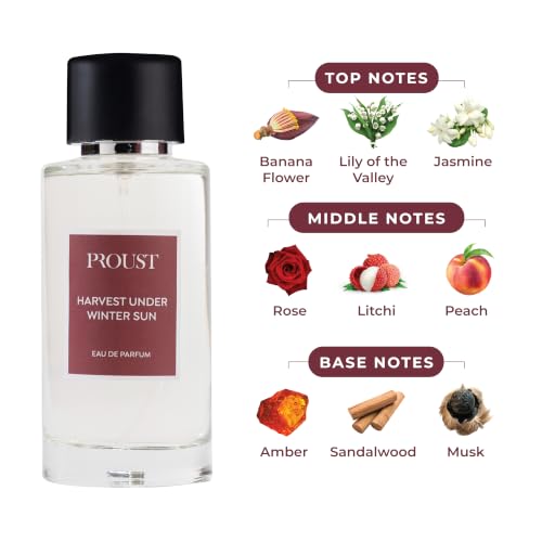 Image of Harvest Under Winter Sun 12-Hour Long Lasting Perfume 100ml Eau De Parfum | Warm Floral & Fruity Winter Fragrance for Men & Women | Peach & Jasmine | Cozy Aesthetic Scent