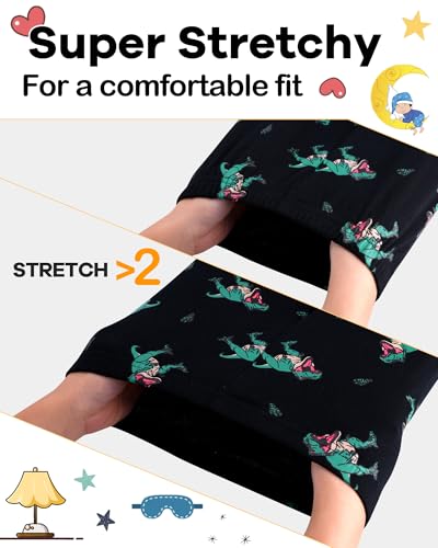 Image of DAUGHTER QUEEN Boys Pajamas 4 Pieces Long Set 100% Cotton Sleepwear Size 18 Months-12 Years