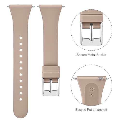 Correas delgadas de silicona para Fitbit Versa 2, 5 unidades miniatura 2