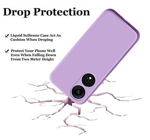 Image of A rtistque Liquid Silicone Back Cover Case for Oppo A1 Pro Matte Shockproof TPU Soft Flexible with Camera Protection - Purple