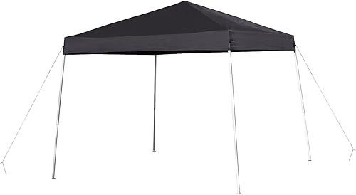 Miniatura 9 de Flash Furniture Tienda de campaña inclinada para eventos, de 8 x 8 pies, color blanco con bolsa de transporte