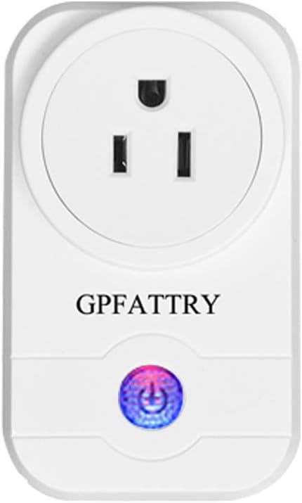 Wifi Smart Plug Remote Control, Work with Alexa Google Home, 10A/1100W, No Hub Required GPFATTRY