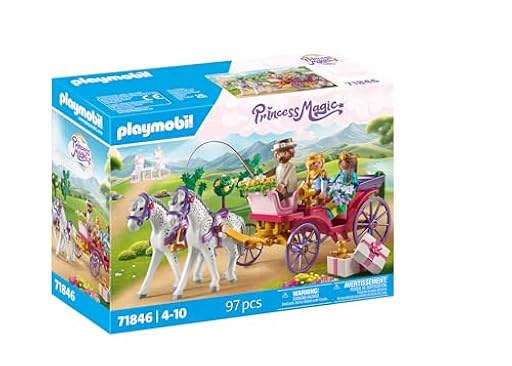PLAYMOBIL | Princess Magic | Paseo en carruaje Real con Princesa y príncipe | Juguete de Princesa | Juguete de Cuento de Hadas para niños y niñas a Partir de 4 años | 71846 | Ya disponible en tu tienda friki favorita! En mundofriki.es!