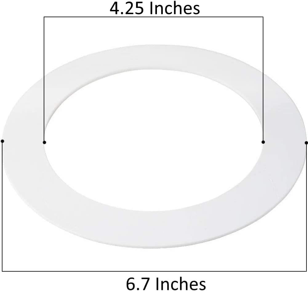 Matte White Circular Trim Ring for 4" Recessed Lighting