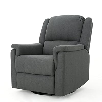 GDFStudio Jemma Tufted Fabric Swivel Gliding Recliner Chair from GDFStudio