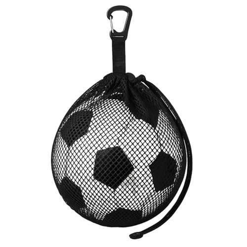 Horktrust Bolsa de Bola, Red balones, Red para Pelotas 1 Pelota, Bolsa de Bola para Llevar Baloncesto Voleibol Fútbol Americano (Negro) Ideal para Deportistas y Entrenamientos