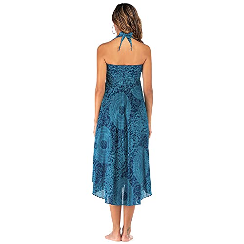 Jupe longue vintage fleurie bohème chic à taille haute pour femmes